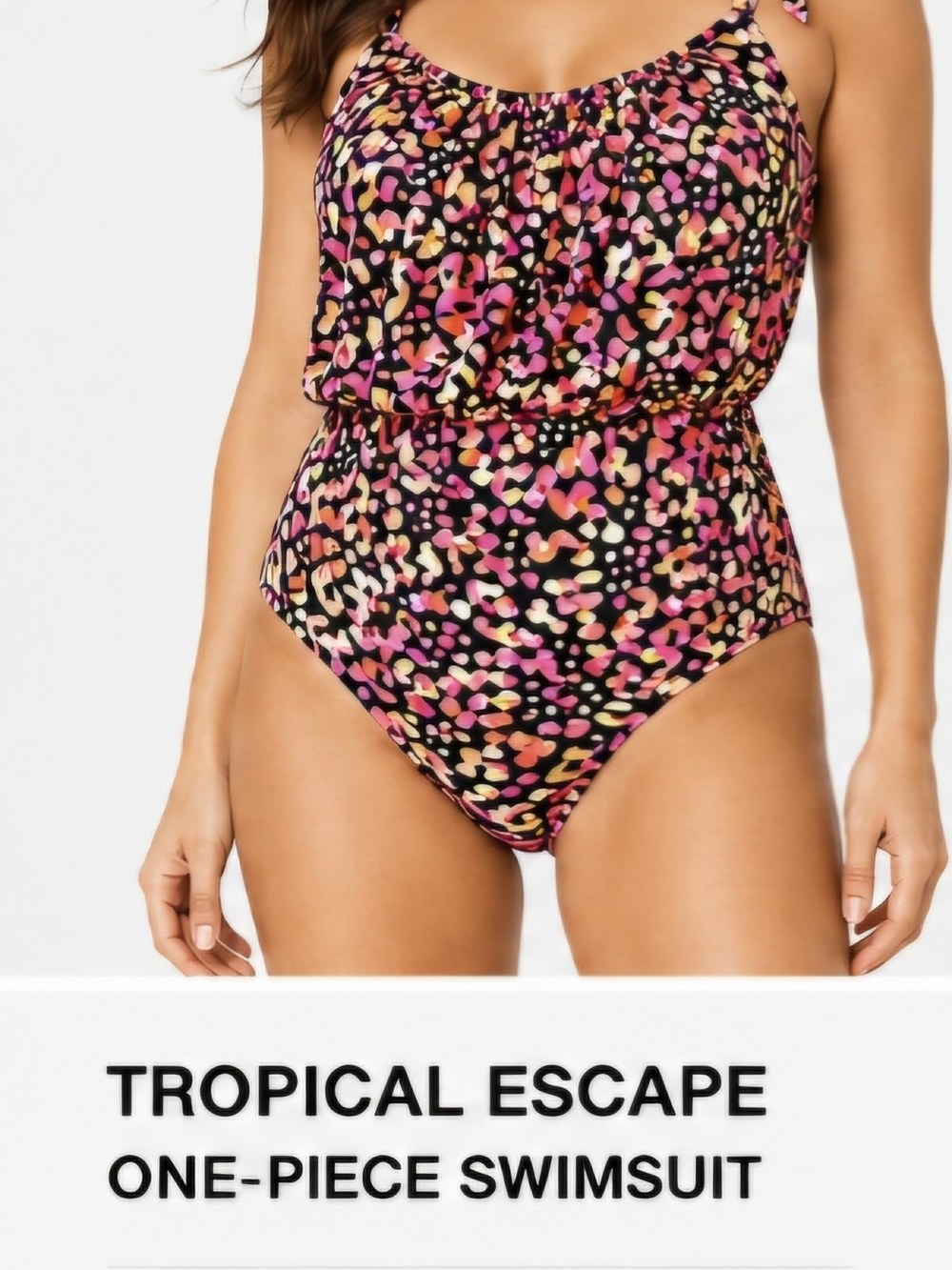 Tropical Escape One-Piece Swimsuit - Multicolor Print